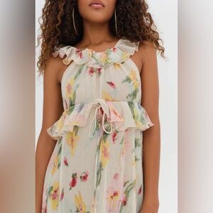 For Love And Lemons Floral Maxi Dress - Cream, Pink, Yellow NWT